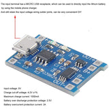 12pcs TP4056 Charging Module 5V Micro USB 1A 18650 Lithium Battery Charging Board with Protection Charger Module