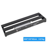 Black Aluminum Alloy Electric Guitar Pedal Effect Board for Musical Instruments Guitar Accessories with Bag(US Plug)