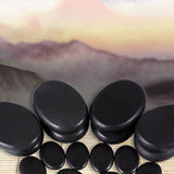 16pcs Spa Basaltic Energy Stones Cold And Hot Compress Comfortable Essential Oil Health Care Crude Massage Stones