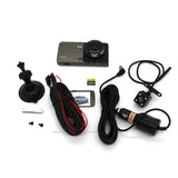4 Inch LCD 1080P HD DVR Car Camera Dual Lens 170 Degree Wide Angle Driving Recorder Dash Cam Car DVR Camera Support Reversing