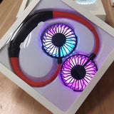 Portable USB Mini Fan Neck Fan Rechargeable Small Portable Sports Fan Aromatherapy Light USB Desk Hand Air Conditioner Cooler