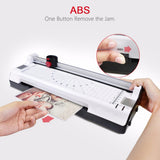 4 in 1 Hot and Cold A4 Laminator with Rotary Trimmer,Corner Rounder Photo/Doucment/Card Laminator Machine Max Support A4 Size