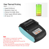 PT-210 Portable Thermal Printer Handheld 58mm Receipt Printer for Retail Stores Restaurants Factories Logistics, 10 Paper Rolls