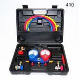 R134A/410 AC Air Conditioner Dual Manifold Gauge Set Double Table Fluorine Refrigeration Auto Diagnostic Tools Kit