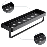 Punch Free Bathroom Shelf Kitchen Wall Bathroom Shelf With Towel Bar Portable Storage Rack Bathroom Accessories