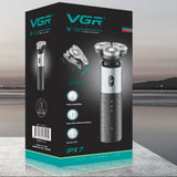 VGR wet dry electric shaver for men beard stubble rechargeable electric razor facial shaving machine washable