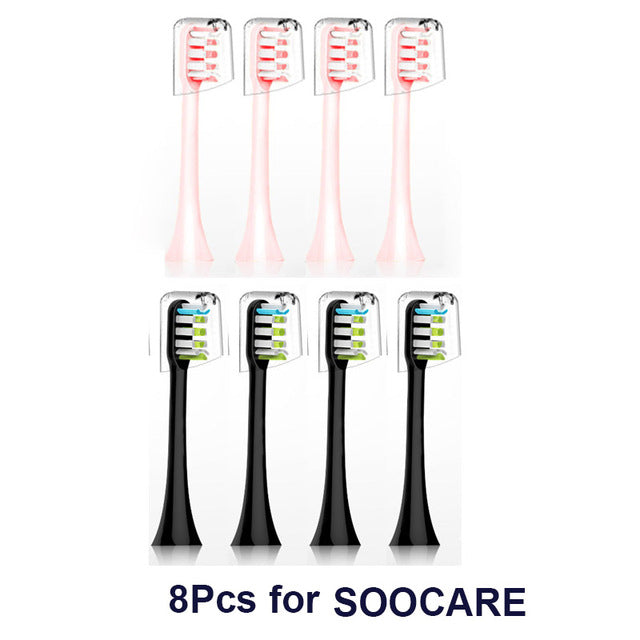 For xiaomi SOOCAS X1 X3 X5 X3U SOOCARE Sonic Electric Toothbrush Brush Head Mijia T100 Replaceable Tooth Brush Nozzles 8/10 Pcs