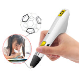 3D Printing Pen Scratch Pen Print Filament 3D Arts and Crafts Drawing Gadget EU Plug