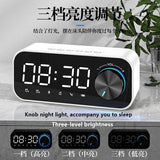 2022.Wireless Speaker Bluetooth Speaker Bluetooth Mini Alarm Clock Portable Support TF Card Mirror Voice Broadcast