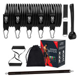 250LBS Resistance Bands Set with Workout Bar Exercise Band Fitness Stick Home Gym Bodybuilding Pilates Bar Kit Fitness Equipment