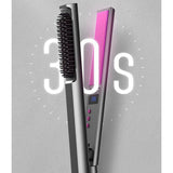 Curling Wand Negative Ion Hair Straightening Comb Hair Curler Tourmaline Ceramic Hair Curling Hair Tools,EU Plug