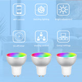Tuya Gu10 Smart LED Light Bulb 5W RGBCW Voice Control Work With Alexa Google Home Smart Home Automation Light
