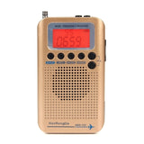 Portable Full Band Radio Aircraft Band Receiver FM/AM/SW/ CB/Air/VHF World Band with LCD Display Alarm Clock