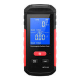 Electromagnetic Radiation Tester EMF Meter LCD Backlight Magnetic Field Radiation Detection Alarm Average/Peak Mode Rechargeable