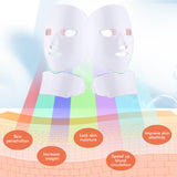 7 Colors LED Facial Mask Light Therapy Skin Tightening Wrinkle Reduce Nourish Home Spa Neck Face Care LED Mask Anti Aging Device