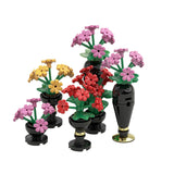 MOC Mini Color Flowers Pots Bouquet Plant Building Blocks Bonsai Bouquet Toys Child's Gift DIY Toy Flower Model Gift