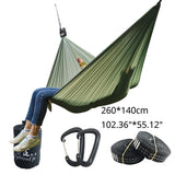 Travel Hammock 2021 New Ultralight Outdoor Camping Nylon Hammock Sleep Swing Tree Bed Garden Backyard Protable Hammock Chair