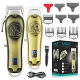 Professional full metal hair clipper rechargeable electric beard hair trimmer for men machine adjustable haircut barber cordless