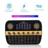 V8 Updated Live Sound Card Intelligent Volume Adjustable Audio Mixer Sound Card for Computer Pc Live Sound