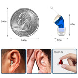 1 Pair Hearing Aid with Battery Audifonos Digital Voice Sound Amplifiers Mini Ear Aid for The Elderly Deafness Health Care