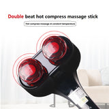 Heating Handheld Percussion Infrared 3 Pattern 4 Gear 2 Massage Heads Polar Speed Adjustment Roller Electric Dolphin Massager