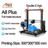 Anet A8 Plus 3D Printer Kit With High Precision Exturder And Hotend Reprap with PLA 10m Filaments 3D Drucker
