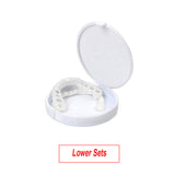 Wholesale 10 Sets False Teeth Smile Veneers Silicone Whitening Fake Tooth Smile Veneer Cosmetic Denture Brace Cover Upper Lower
