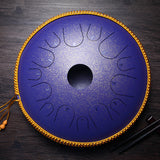 steel Tongue Drum 14 inch 14 tone  Drum Handheld Tank Drum Percussion Instrument Yoga Meditation Beginner Handpan