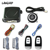 LAMJAD Partol Smart Key PKE CarAlarm Passive Keyless Entry Car System Engine Start Stop Push Button Remote Starter Shock Sensor