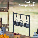 Camping Storage Rack Hanging Rack Camping Storage Rack Aluminum Alloy Outdoor Picnic Holder With Hooks Bearing Outdoor Cookware