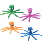 No Stuffing Plush Squeaky Plush Dog Toy Octopus Squid Dog Squeak Chew Toys Soft Sounding Indoor Interactive Ringing Paper Puppy