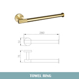 Golden Towel Rack Towel Bar Ring Brushed Gold Hardware Set Robe Coat Hook Toilet Tissue Paper Holder Bathroom Accessories Kit