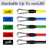 Resistance Bands Set Workout Exercise Bands with Door Anchor, Handles and Leg Ankle Straps for Men Women Home Fitness