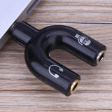 3.5mm jack Stereo Plug U-shape Stereo Audio Mic & Headphone Earphone Splitter Adapters For Mobile Phone Tablet PC MP3 Player