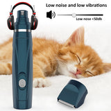 2 IN 1 Pet Nail Grinder with Hair Clipper Portable Rechargeable Painless Paws Grooming Trimming for Dog Cat Pet Product trimmer