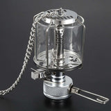 Mini Camping Lantern Gas Light Portable Tent Glass Lamp Butane 80LUX Light BL