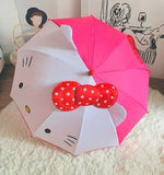 Cute Cartoon Kids Umbrella Animation Creative Long-Handled 3D Ear Modeling Children's Umbrella For Boys Girls 8K Sunshade