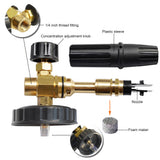 Adjustable Foam Cannon 1 L Bottle Snow Foam Lance with 1/4-inch Connector for Pressure Washer 4000PSI to Wash Car Window Door