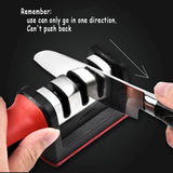 Manual Knife Sharpener 3-Stage Quick Sharpener Whetstone Stick Knife Sharpening Tool for All Knives Kitchen Gadget Sharpener