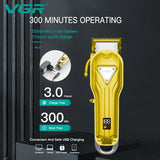 VGR professional all metal hair trimmer for men electric barber hair clipper rechargeable hair cutting machine cord/cordless
