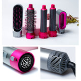 Professional Hair Dryer Blower 5 In 1 Hot Air Brush Dryer Blow Electric Hair Straightener Curler Flat Iron Curling Styling Tools