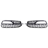 2pcs Honeycomb Front Fog Light Grilles Cover fits for Audi A3 S-Line 14-16