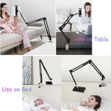 Tablet Stand Long Arm Bed Table Mount Holder Tablets/ Phone Bracket 360 Rotation Adjustable for iPad Air Mini Pro 12.9''