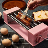 Electric Sausage Machine, Multifunction Hot Dog Kebab Machine Teppanyaki Barbecue Grill, Steak DIY Hamburger Baking Make