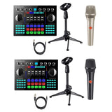 K1 Voice Changer HIFI Live Sound Card Mixer Board Streaming Audio Bluetooth 5.0 Universal with Microphone