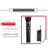 Handheld Wireless UHF Microphone System with Portable Receiver 1/4inch Output for Karaoke System KTV Church Wedding