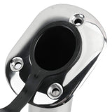 2X Marine Boat Yacht Accessories 15 Degree Stainless Steel  Flush Mounting Fishing Rod Holders with Rubber Cap, Liner and Gasket