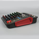 TM4 Digital 4-Channel Audio Mixer Mixing Console Built-In Phantom Power with Audio System for Studio Recording(EU Plug)
