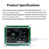 A4 Home-use High Accuracy LED Digital Display USB Mini Portable PM2.5 CO2 Detector Multifunctional Laser Air Tester