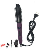 2 in 1 Ceramic Styler Hair Curler Brush Straight and Curl Curling Iron  perm hair comb pear flower electric round comb  brush